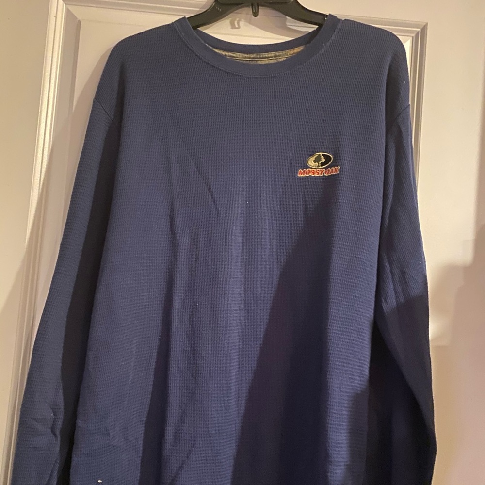 Navy Men’s Mossy Oak Thermal Long Sleeve T-shirt